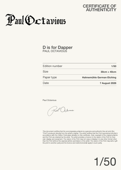 D is for Dapper  — Certificate of Authenticity